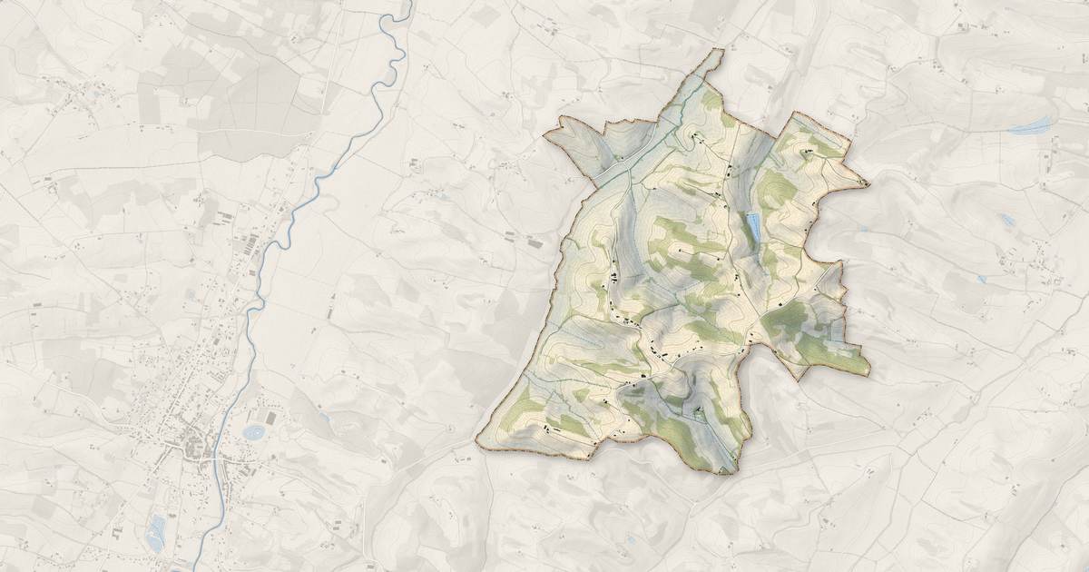 Portrait cartographique de Martisserre : relief, eau, forêts, bâti et voies, calculés à partir des données de l'IGN