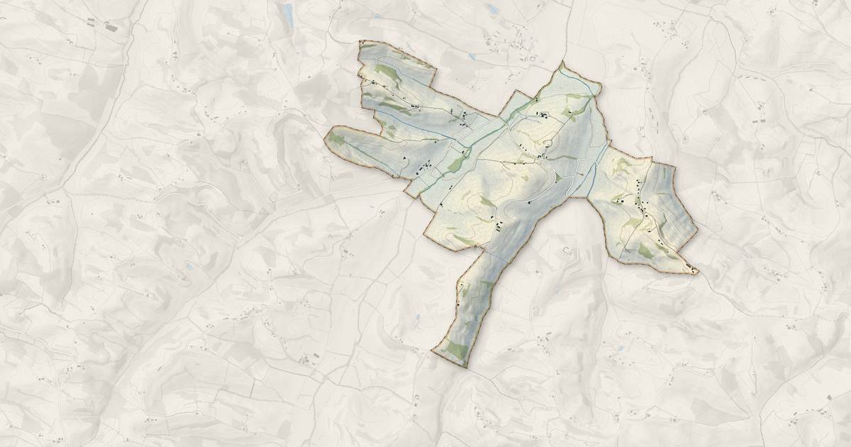 Portrait cartographique de Mauvezin : relief, eau, forêts, bâti et voies, calculés à partir des données de l'IGN