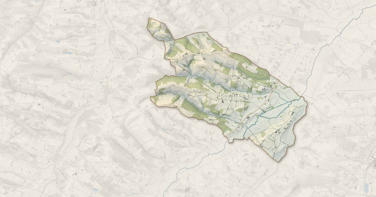 Portrait cartographique de Molas : relief, eau, forêts, bâti et voies, calculés à partir des données de l'IGN