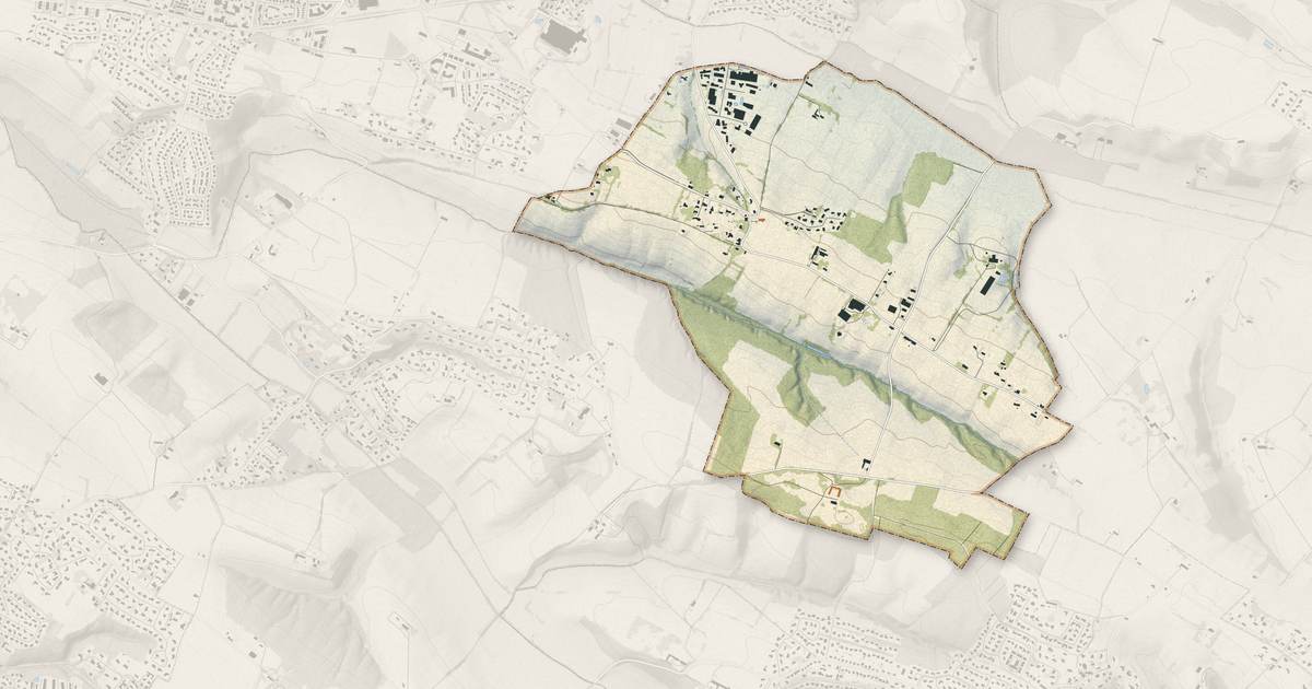 Portrait cartographique de Mondouzil : relief, eau, forêts, bâti et voies, calculés à partir des données de l'IGN