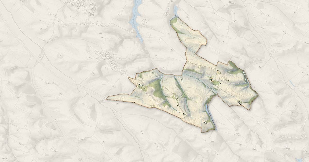 Portrait cartographique de Monestrol : relief, eau, forêts, bâti et voies, calculés à partir des données de l'IGN