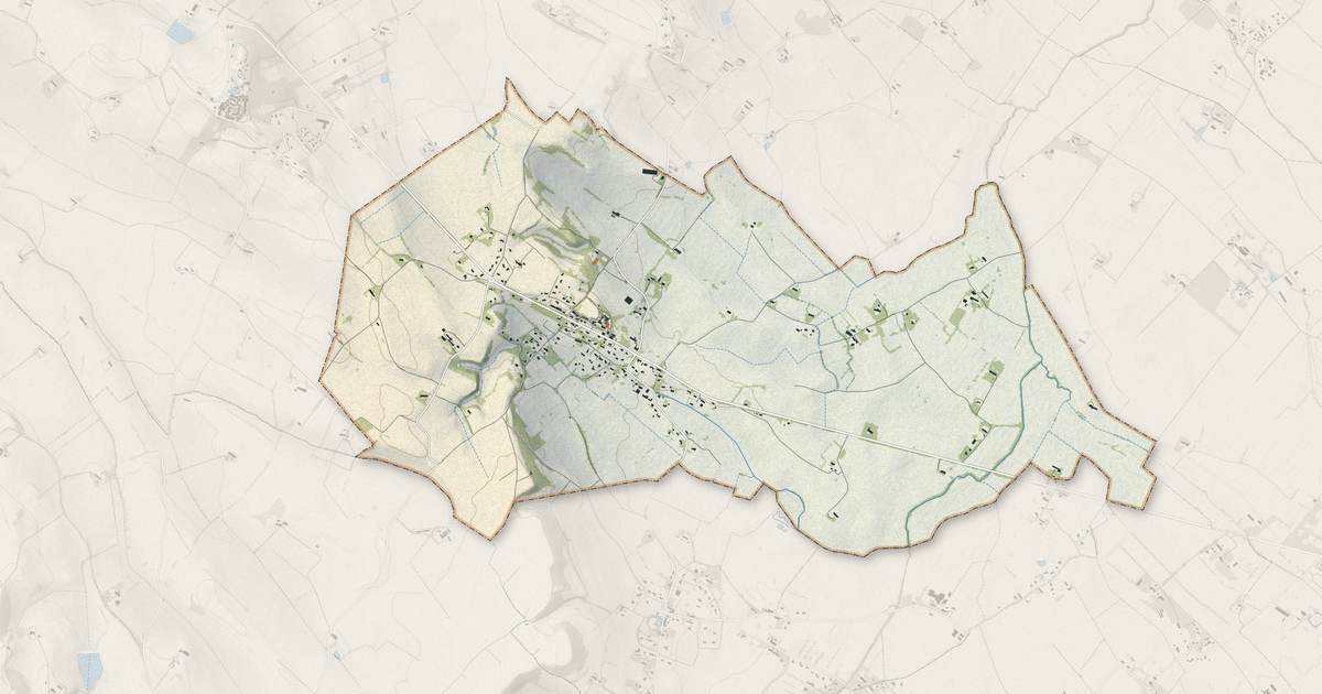 Portrait cartographique de Montégut-Lauragais : relief, eau, forêts, bâti et voies, calculés à partir des données de l'IGN