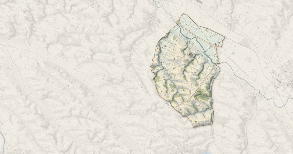 Portrait cartographique de Montesquieu-Lauragais : relief, eau, forêts, bâti et voies, calculés à partir des données de l'IGN