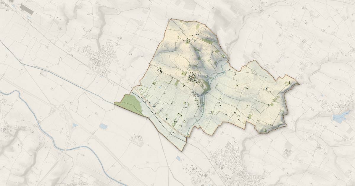 Portrait cartographique de Montgaillard-Lauragais : relief, eau, forêts, bâti et voies, calculés à partir des données de l'IGN