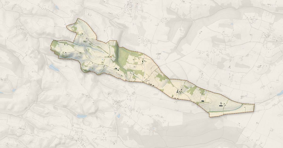 Portrait cartographique de Montgras : relief, eau, forêts, bâti et voies, calculés à partir des données de l'IGN