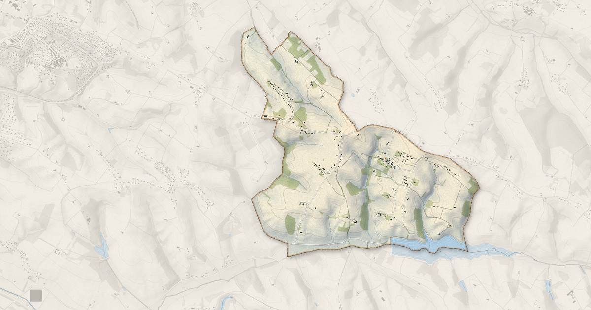 Portrait cartographique de Montpitol : relief, eau, forêts, bâti et voies, calculés à partir des données de l'IGN