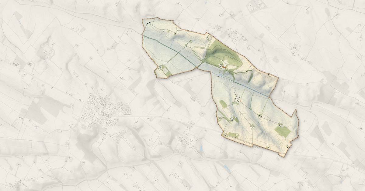 Portrait cartographique de Mourvilles-Basses : relief, eau, forêts, bâti et voies, calculés à partir des données de l'IGN