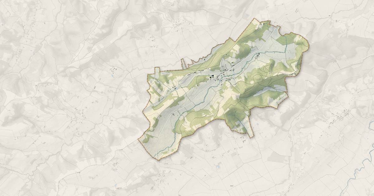 Portrait cartographique de Nizan-Gesse : relief, eau, forêts, bâti et voies, calculés à partir des données de l'IGN
