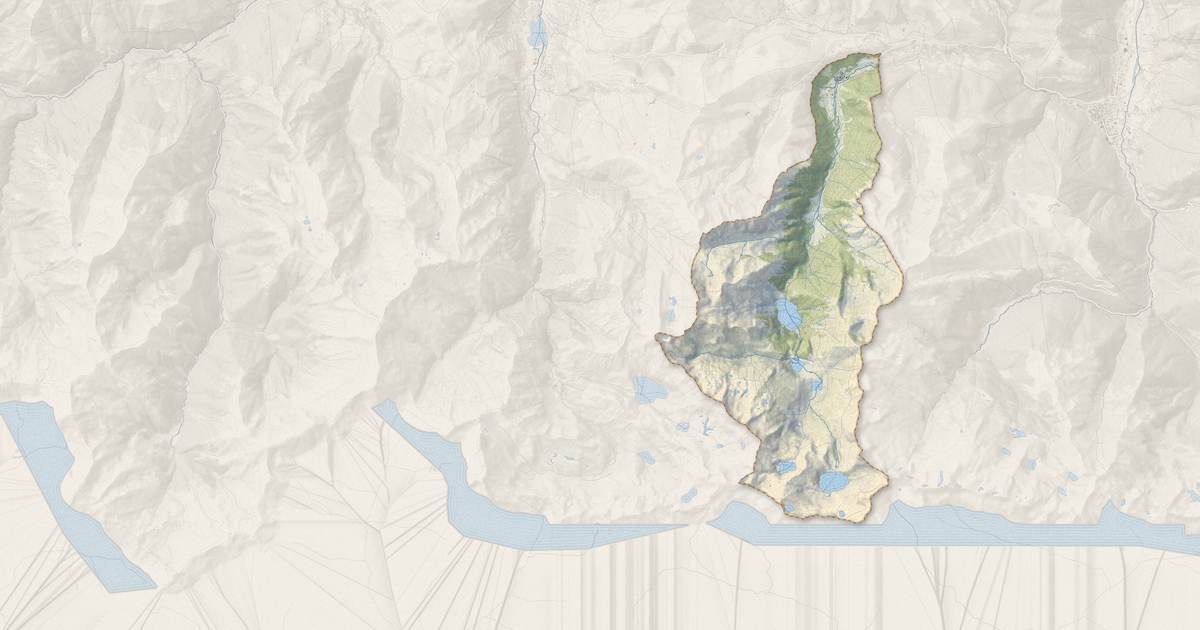Portrait cartographique de Oô : relief, eau, forêts, bâti et voies, calculés à partir des données de l'IGN
