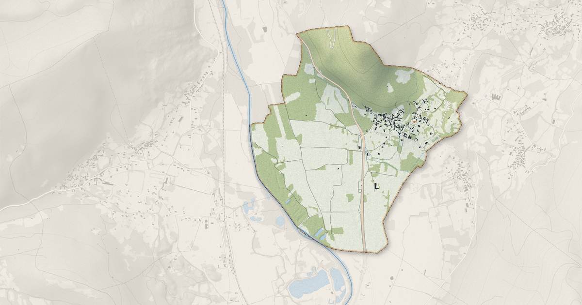 Portrait cartographique de Ore : relief, eau, forêts, bâti et voies, calculés à partir des données de l'IGN