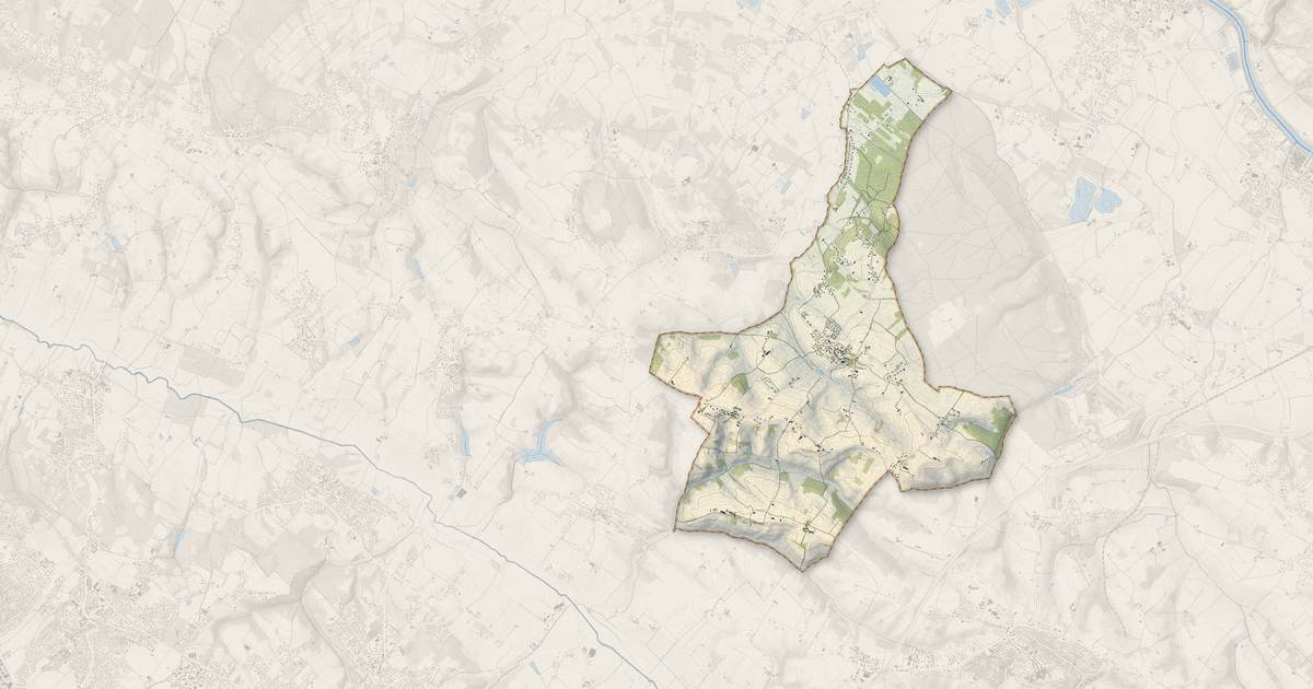 Portrait cartographique de Paulhac : relief, eau, forêts, bâti et voies, calculés à partir des données de l'IGN