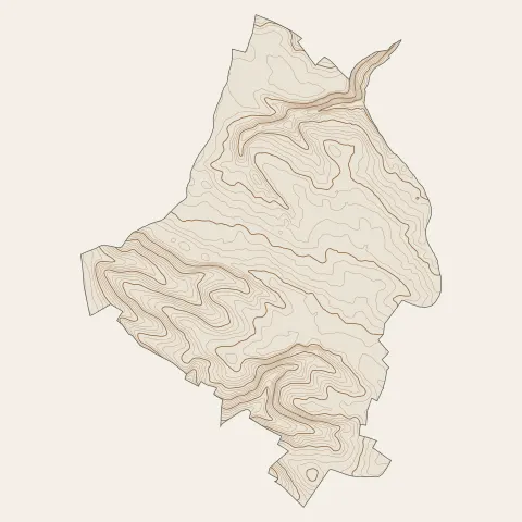 Pechbonnieu : courbes de niveau