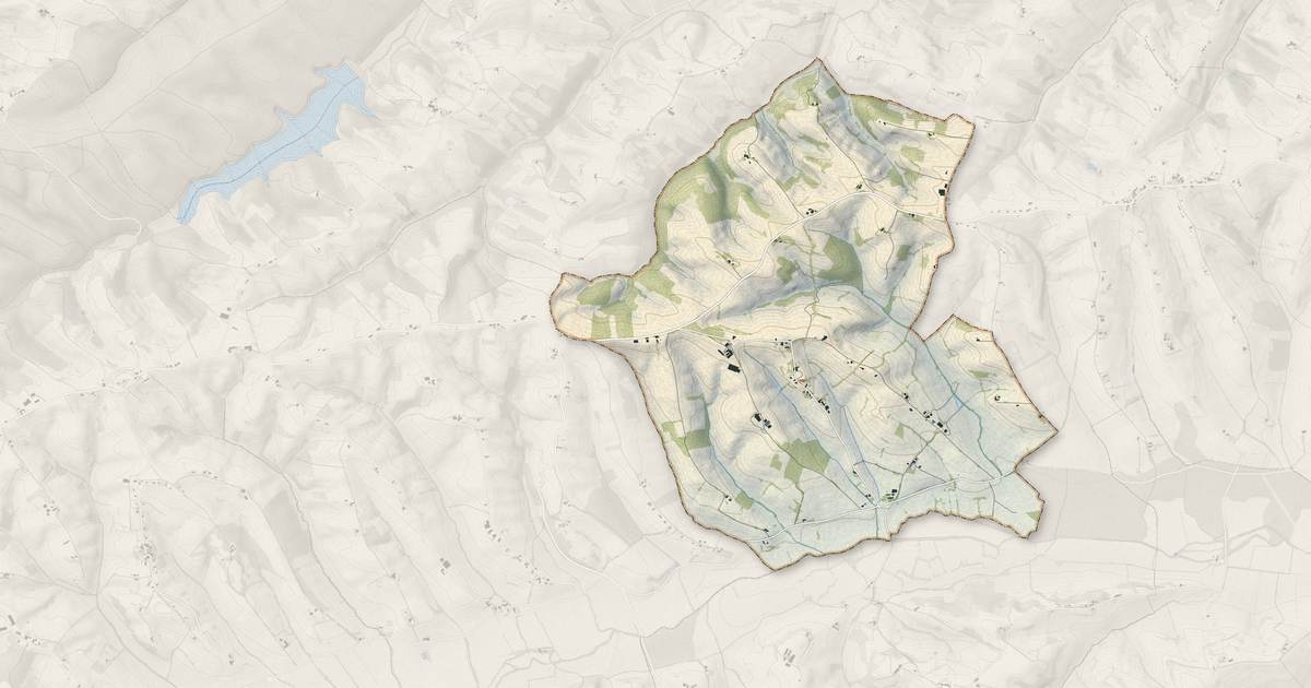 Portrait cartographique de Peyrissas : relief, eau, forêts, bâti et voies, calculés à partir des données de l'IGN