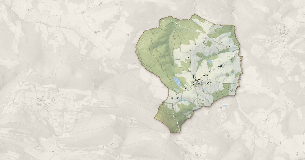 Portrait cartographique de Plagne : relief, eau, forêts, bâti et voies, calculés à partir des données de l'IGN