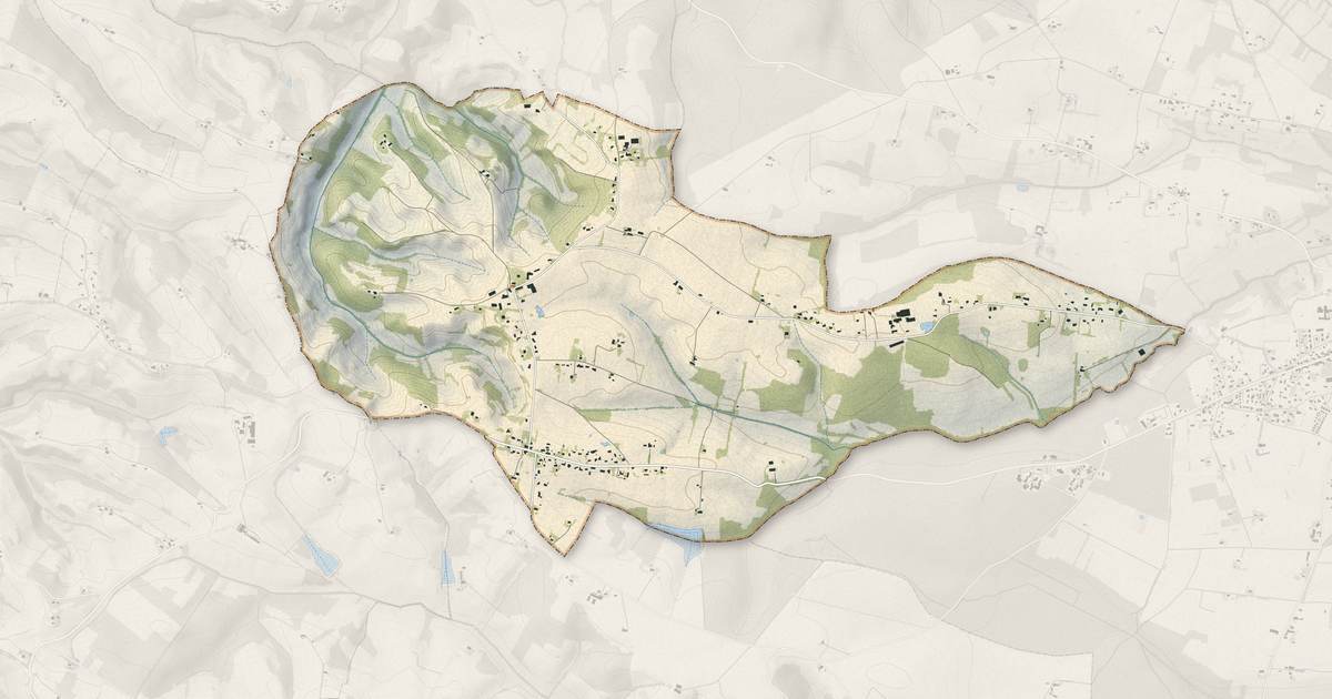 Portrait cartographique de Plagnole : relief, eau, forêts, bâti et voies, calculés à partir des données de l'IGN