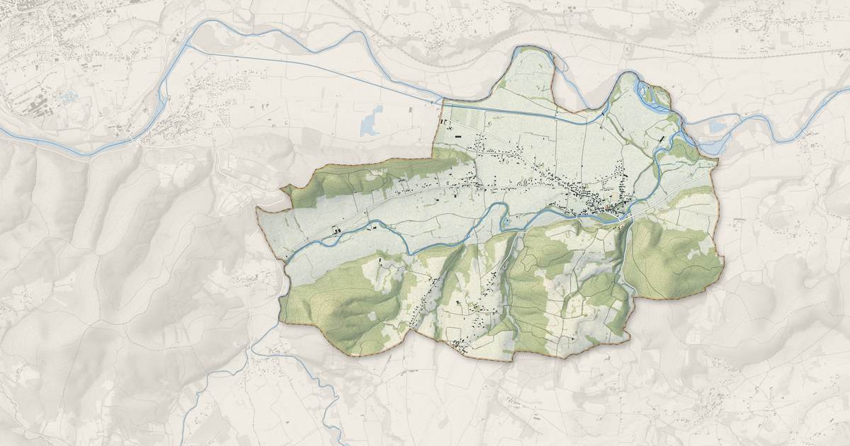 Portrait cartographique de Pointis-Inard : relief, eau, forêts, bâti et voies, calculés à partir des données de l'IGN