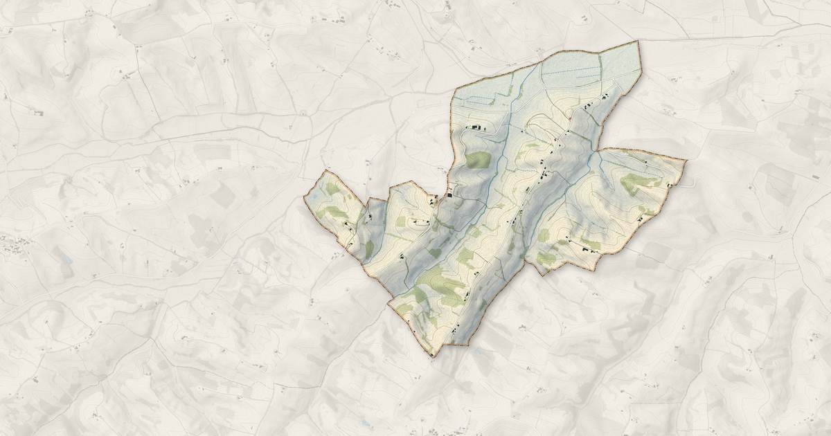 Portrait cartographique de Polastron : relief, eau, forêts, bâti et voies, calculés à partir des données de l'IGN