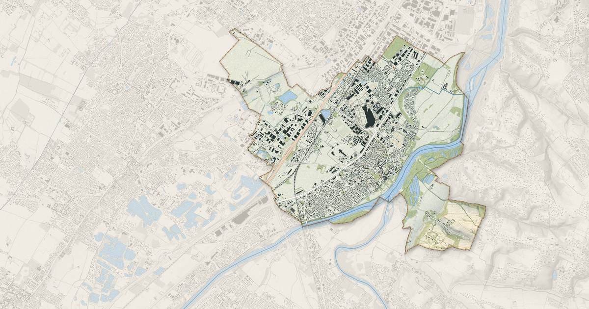 Portrait cartographique de Portet-sur-Garonne : relief, eau, forêts, bâti et voies, calculés à partir des données de l'IGN