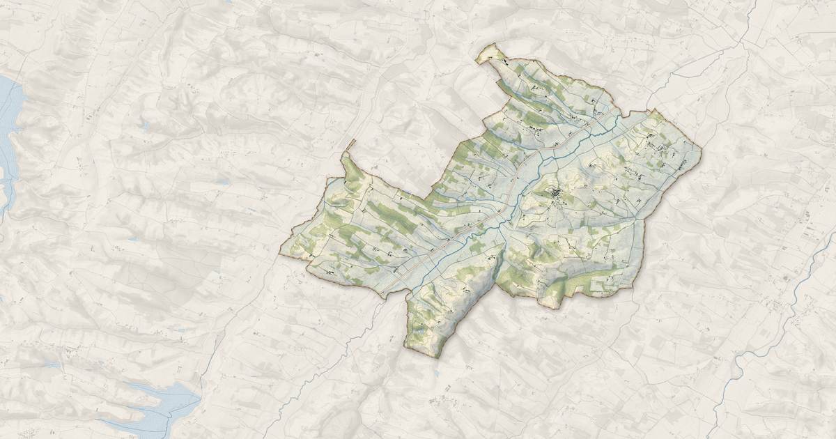 Portrait cartographique de Puymaurin : relief, eau, forêts, bâti et voies, calculés à partir des données de l'IGN