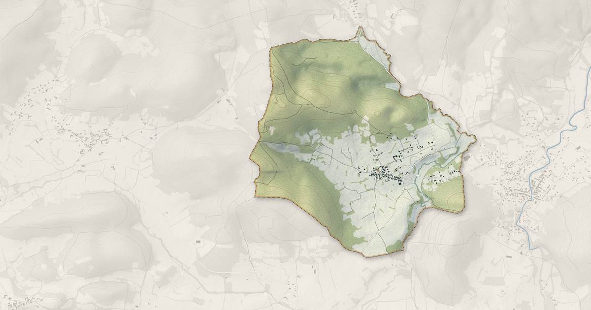 Portrait cartographique de Régades : relief, eau, forêts, bâti et voies, calculés à partir des données de l'IGN