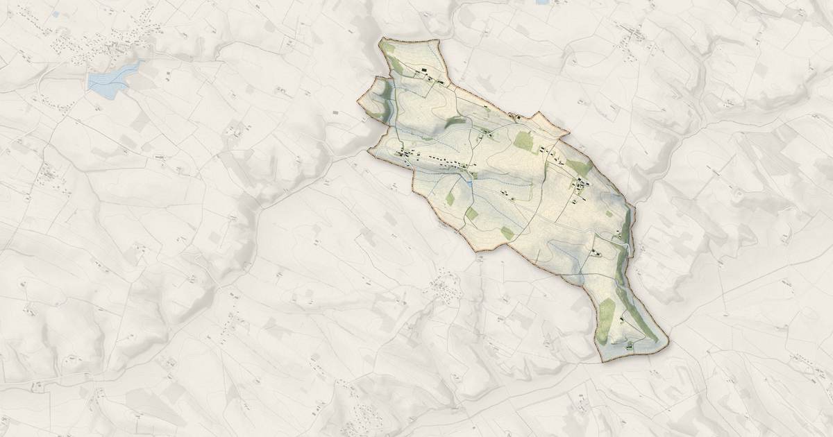 Portrait cartographique de Rieumajou : relief, eau, forêts, bâti et voies, calculés à partir des données de l'IGN