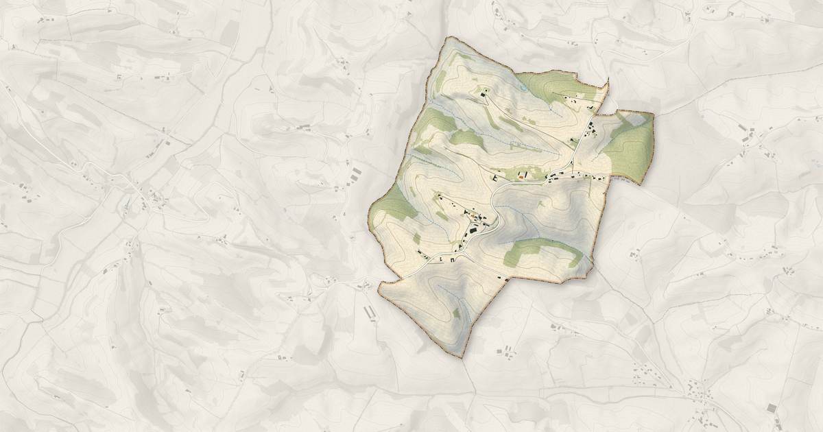 Portrait cartographique de Riolas : relief, eau, forêts, bâti et voies, calculés à partir des données de l'IGN