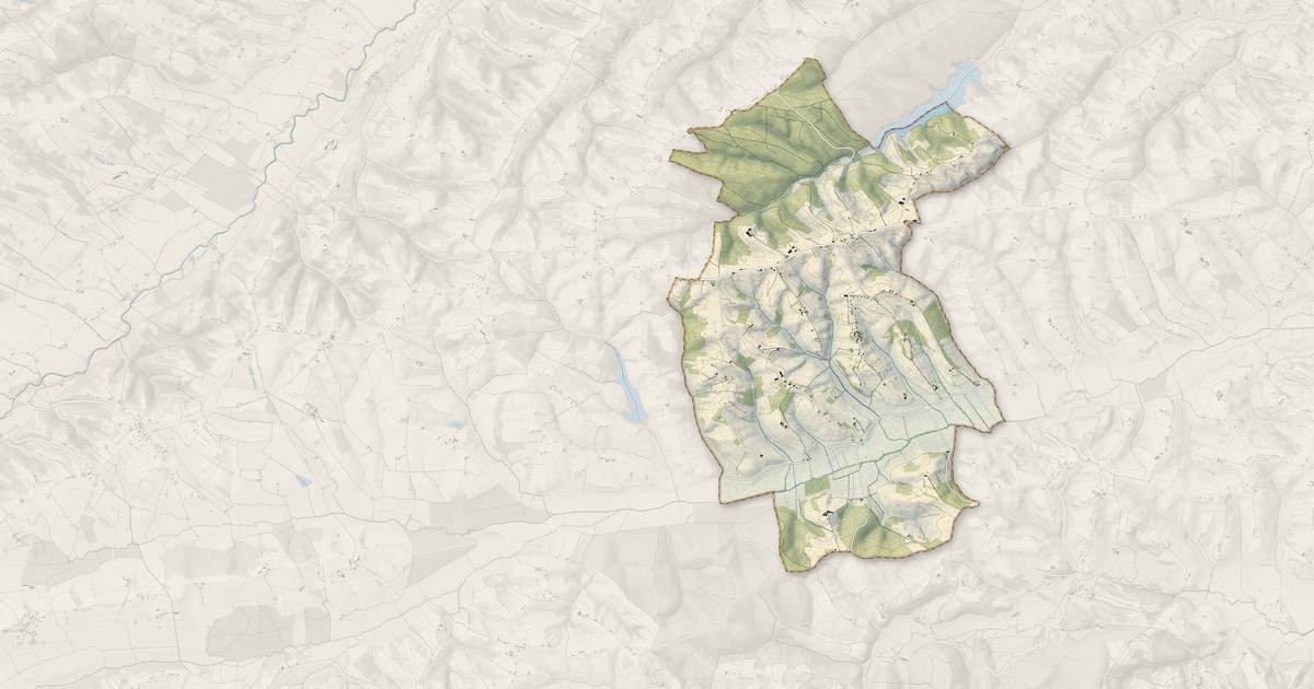 Portrait cartographique de Saint-André : relief, eau, forêts, bâti et voies, calculés à partir des données de l'IGN