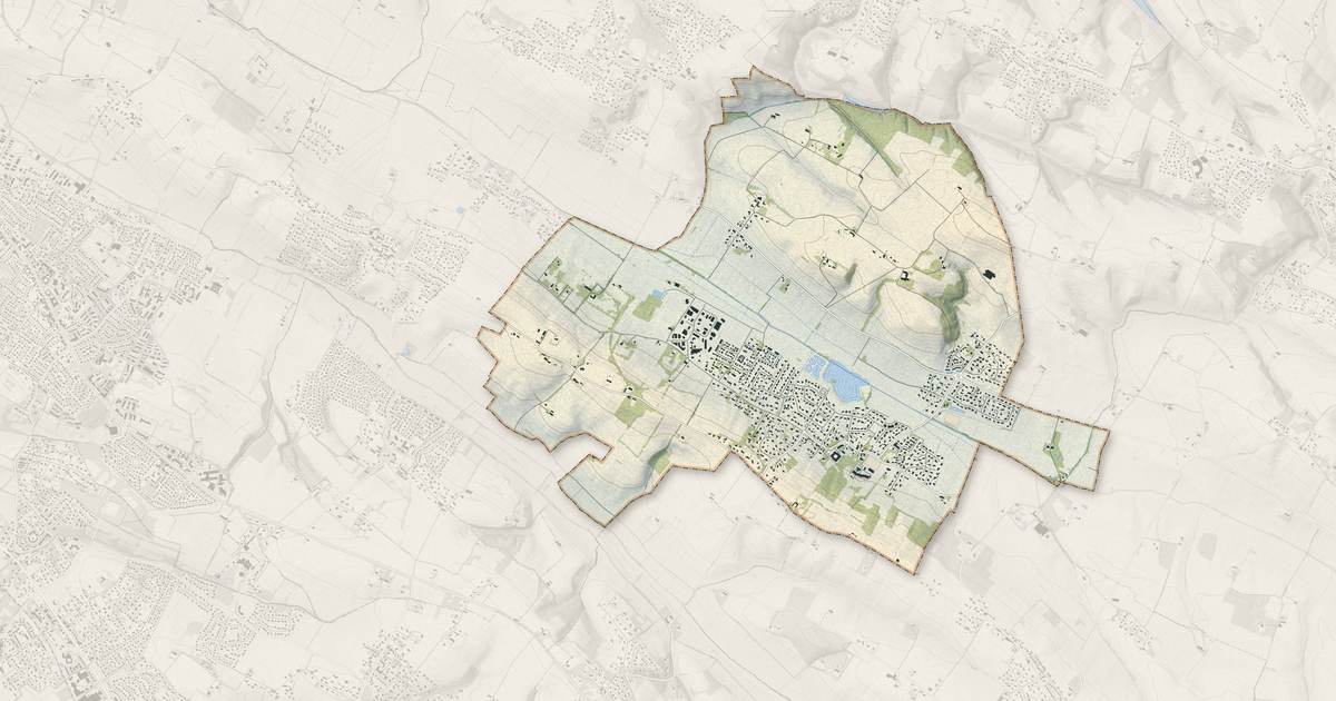 Portrait cartographique de Sainte-Foy-d'Aigrefeuille : relief, eau, forêts, bâti et voies, calculés à partir des données de l'IGN