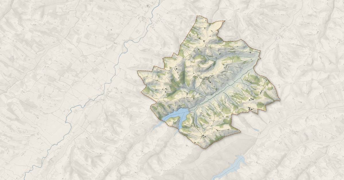 Portrait cartographique de Saint-Frajou : relief, eau, forêts, bâti et voies, calculés à partir des données de l'IGN