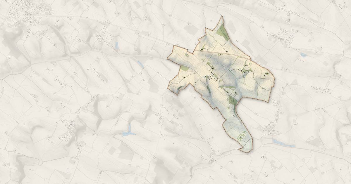 Portrait cartographique de Saint-Germier : relief, eau, forêts, bâti et voies, calculés à partir des données de l'IGN