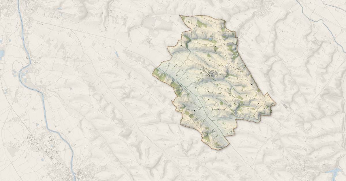 Portrait cartographique de Saint-Léon : relief, eau, forêts, bâti et voies, calculés à partir des données de l'IGN
