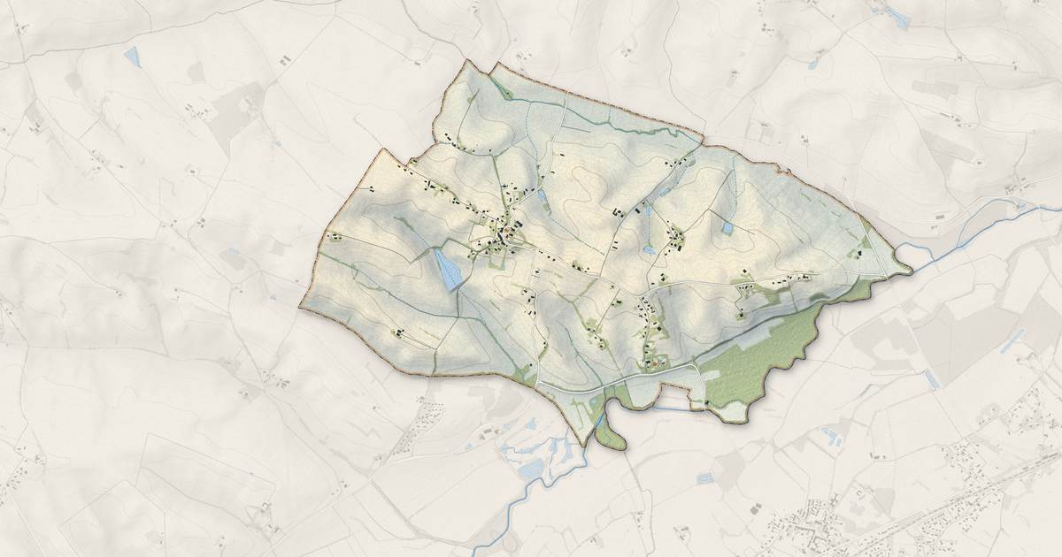 Portrait cartographique de Sainte-Livrade : relief, eau, forêts, bâti et voies, calculés à partir des données de l'IGN