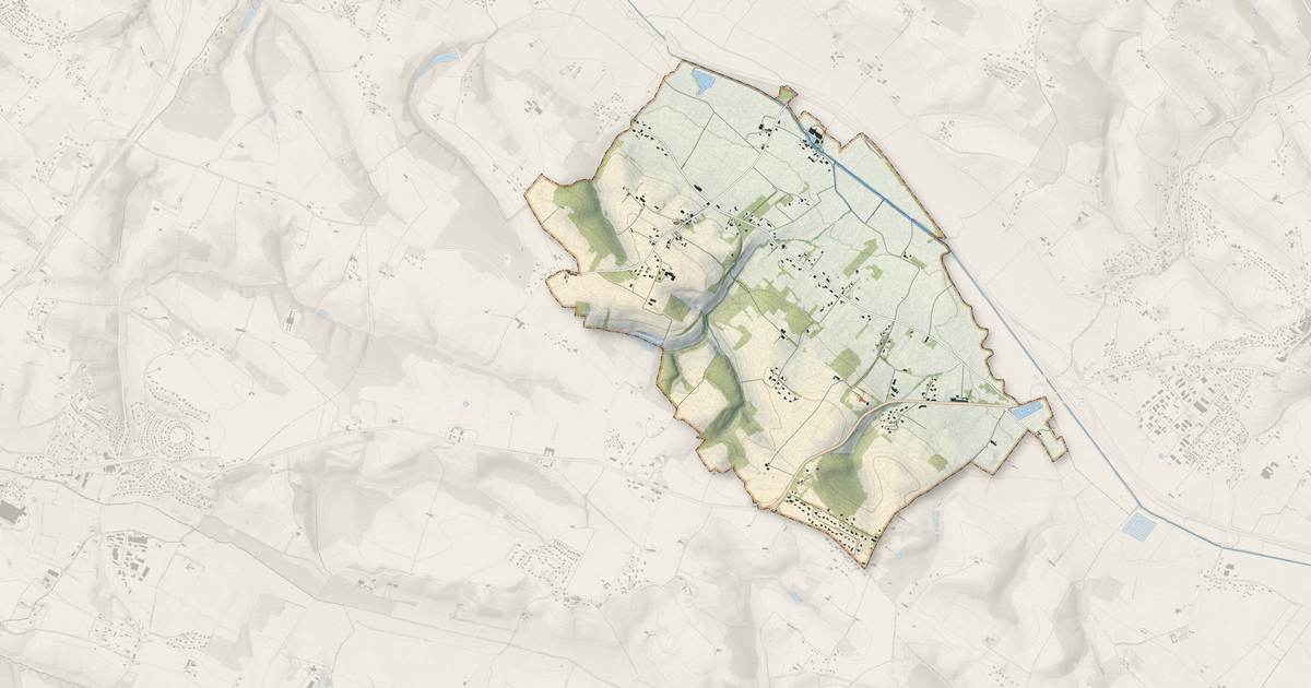 Portrait cartographique de Saint-Marcel-Paulel : relief, eau, forêts, bâti et voies, calculés à partir des données de l'IGN