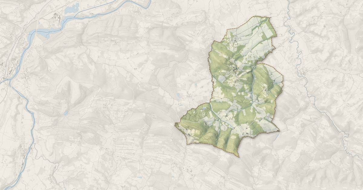 Portrait cartographique de Saint-Michel : relief, eau, forêts, bâti et voies, calculés à partir des données de l'IGN