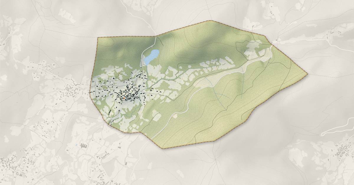 Portrait cartographique de Saint-Pé-d'Ardet : relief, eau, forêts, bâti et voies, calculés à partir des données de l'IGN