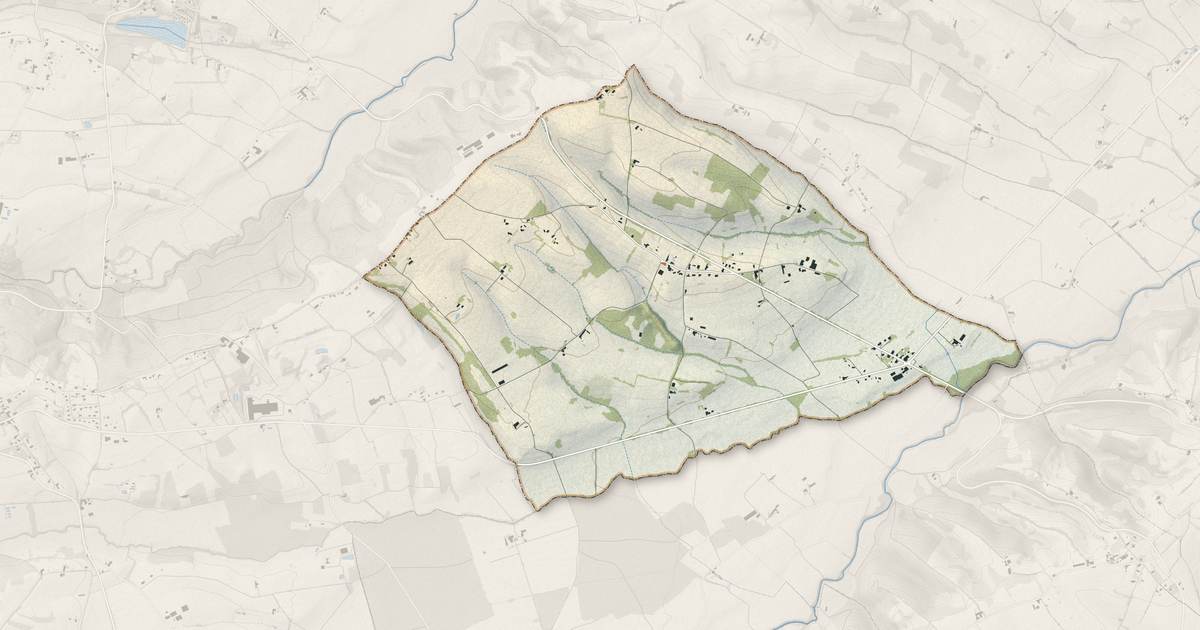 Portrait cartographique de Saint-Pé-Delbosc : relief, eau, forêts, bâti et voies, calculés à partir des données de l'IGN
