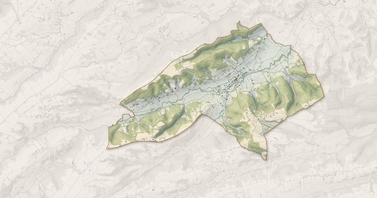 Portrait cartographique de Saint-Plancard : relief, eau, forêts, bâti et voies, calculés à partir des données de l'IGN