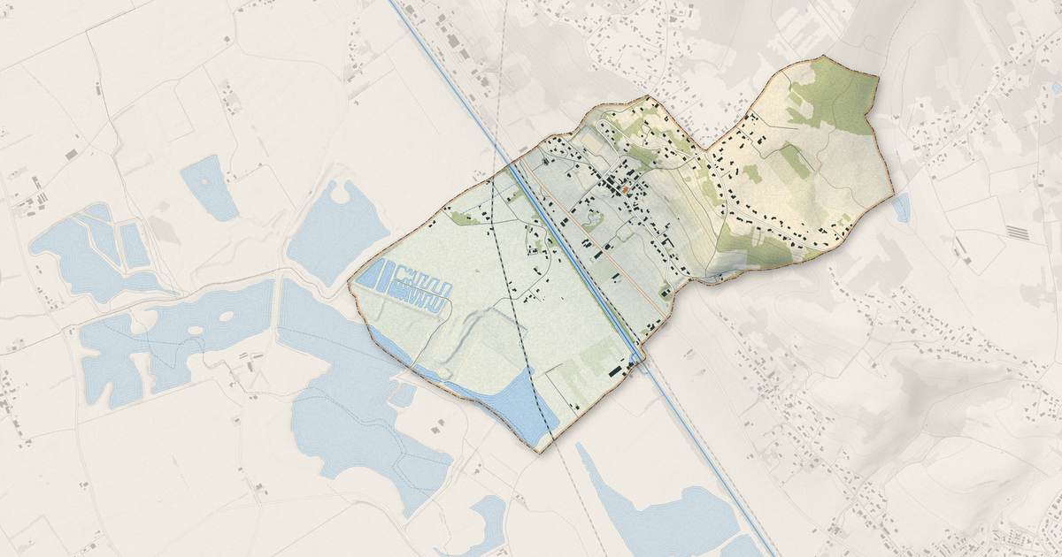 Portrait cartographique de Saint-Rustice : relief, eau, forêts, bâti et voies, calculés à partir des données de l'IGN