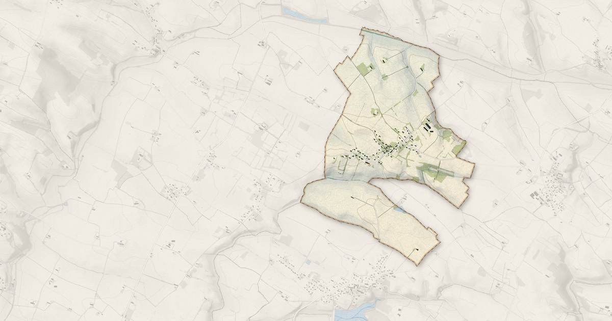 Portrait cartographique de Saint-Vincent : relief, eau, forêts, bâti et voies, calculés à partir des données de l'IGN