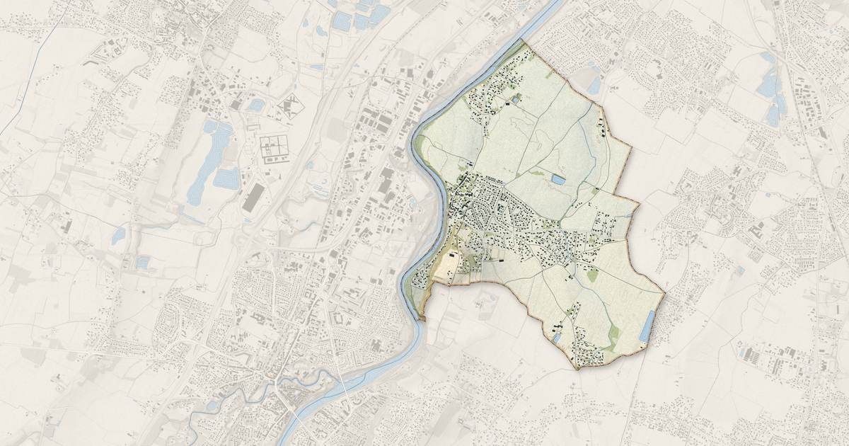 Portrait cartographique de Saubens : relief, eau, forêts, bâti et voies, calculés à partir des données de l'IGN