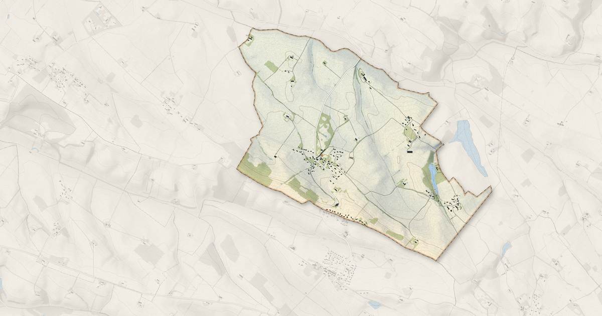 Portrait cartographique de Ségreville : relief, eau, forêts, bâti et voies, calculés à partir des données de l'IGN