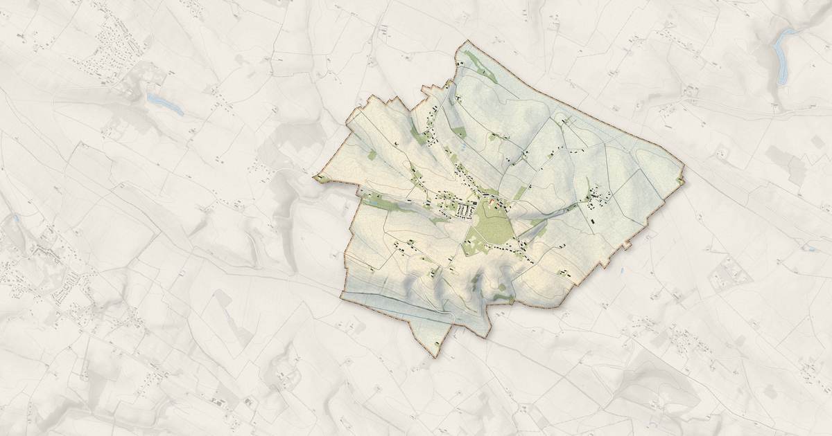 Portrait cartographique de Tarabel : relief, eau, forêts, bâti et voies, calculés à partir des données de l'IGN