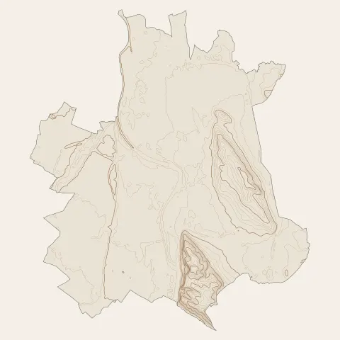 Toulouse : courbes de niveau