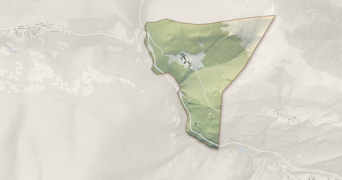 Portrait cartographique de Trébons-de-Luchon : relief, eau, forêts, bâti et voies, calculés à partir des données de l'IGN
