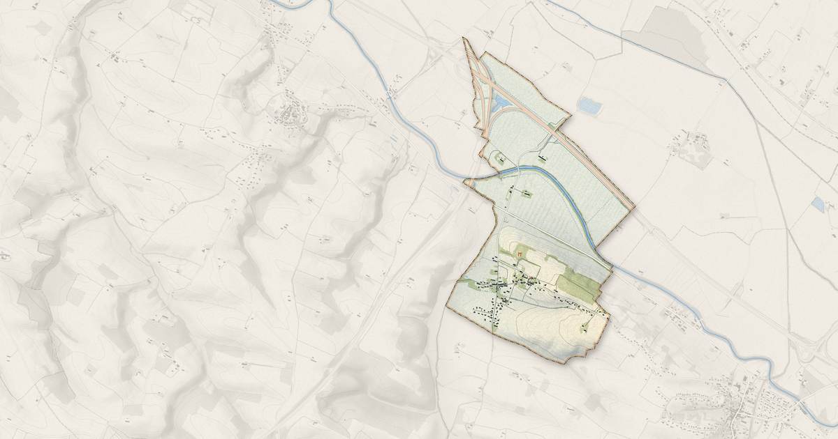 Portrait cartographique de Vieillevigne : relief, eau, forêts, bâti et voies, calculés à partir des données de l'IGN
