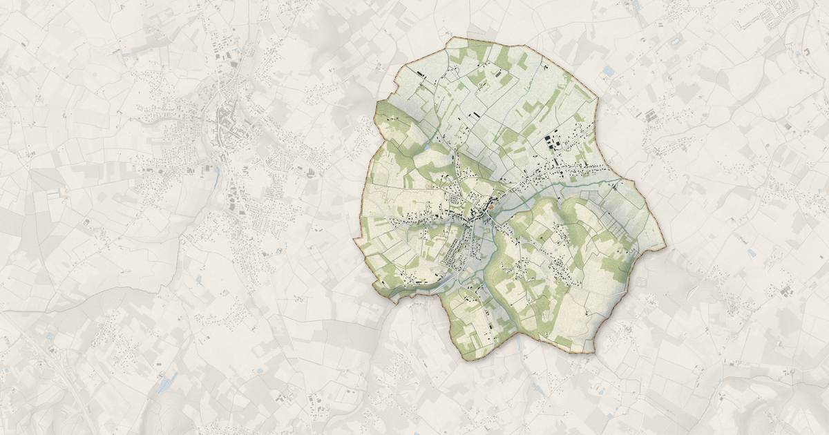 Portrait cartographique de Villaudric : relief, eau, forêts, bâti et voies, calculés à partir des données de l'IGN