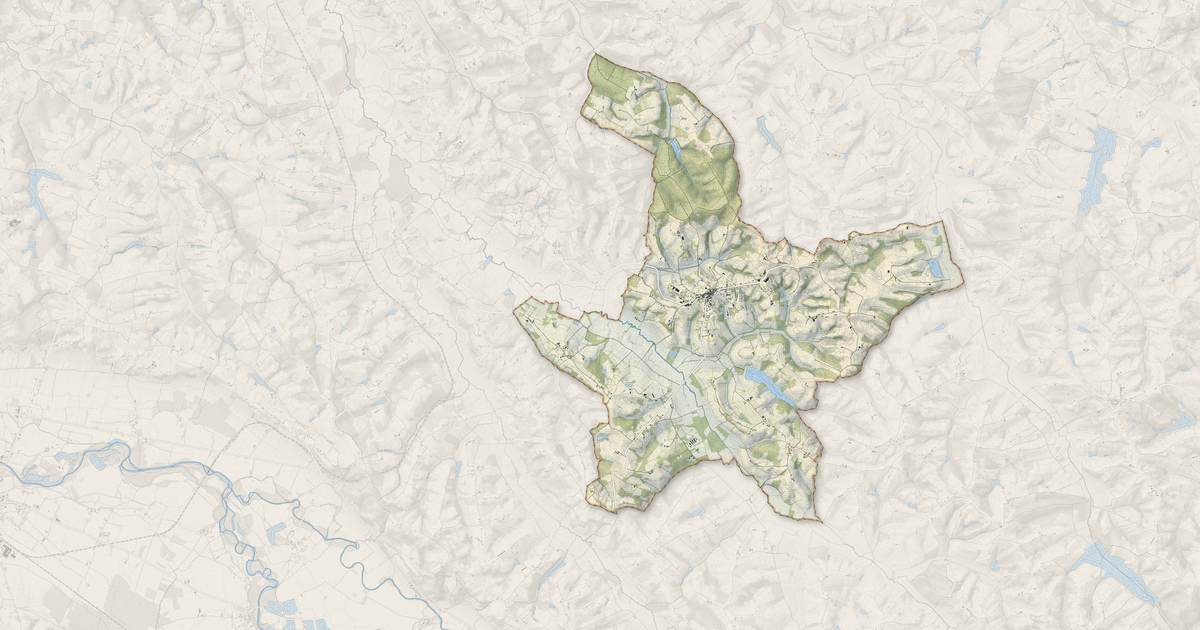Portrait cartographique de Aignan : relief, eau, forêts, bâti et voies, calculés à partir des données de l'IGN
