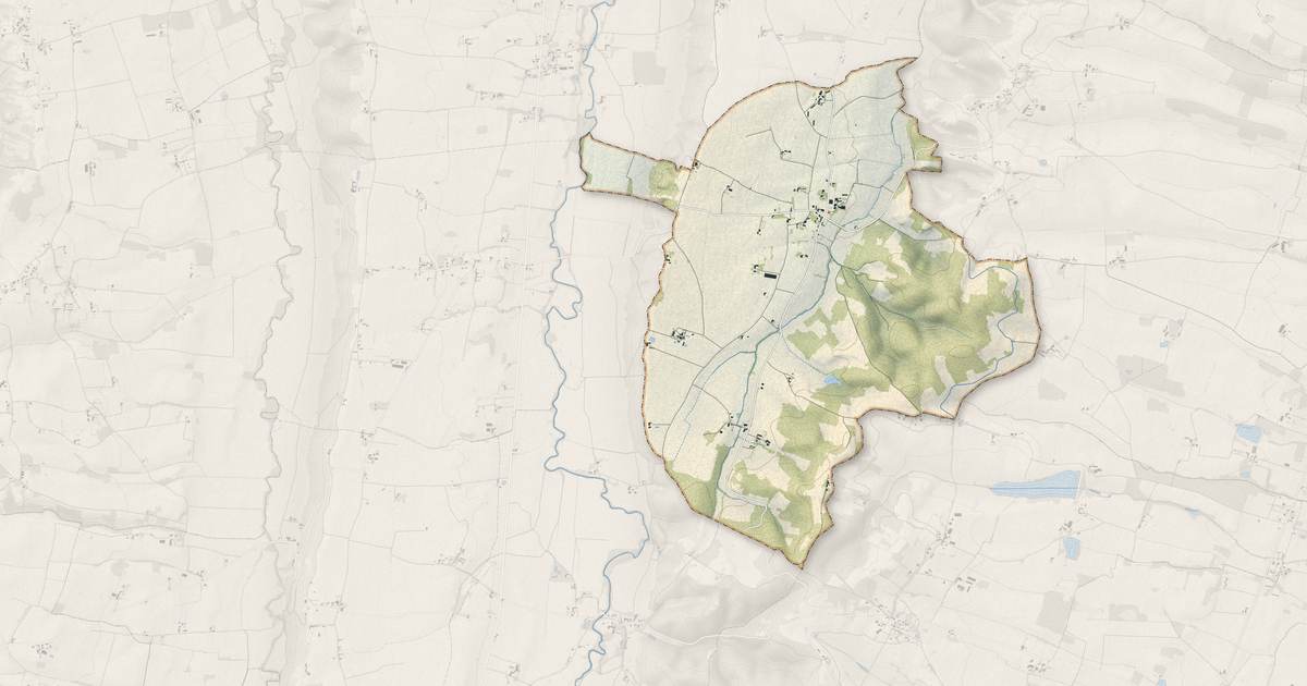 Portrait cartographique de Aujan-Mournède : relief, eau, forêts, bâti et voies, calculés à partir des données de l'IGN