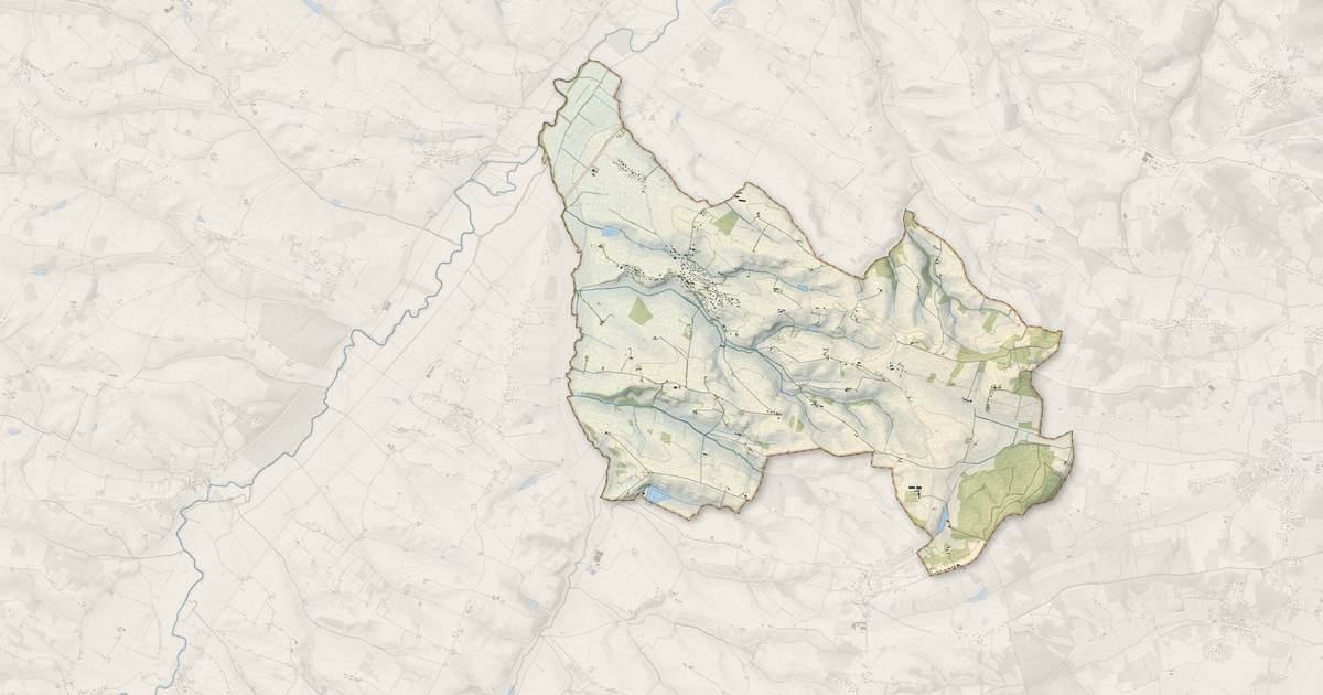 Portrait cartographique de Auradé : relief, eau, forêts, bâti et voies, calculés à partir des données de l'IGN