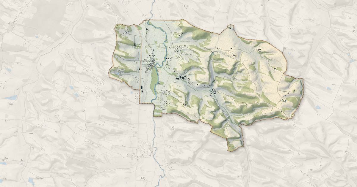 Portrait cartographique de Auterive : relief, eau, forêts, bâti et voies, calculés à partir des données de l'IGN